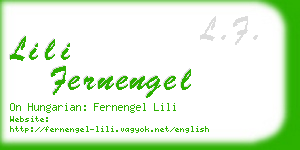 lili fernengel business card
